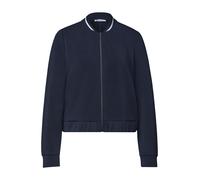 Cardigan STREET ONE, Damen, Gr. 44, schwarzest blau, Stoff, 46% Modal, 46% Polyester, 8% Elasthan, unifarben, normal normal, Rundhals, elastischer Bund, Strickjacken (40685044-44) schwarzest blau