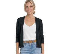 Cardigan STREET ONE, Damen, Gr. 42, deep bound grün, Stoff, 60% Viskose, 40% Polyester, unifarben, comfort fit normal, ohne Ausschnitt, normaler Saum, Strickjacken, in Unifarbe (87160129-42) deep boun