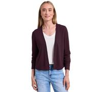 Strickjacke STREET ONE "Style Nette", Damen, Gr. 40, lila (rustic rouge), Jersey, Obermaterial: 60% Viskose, 40% Polyester, normal hüftbedeckend, V-Ausschnitt, abgerundeter Saum, Strickjacken Strickja