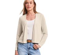 Cardigan STREET ONE, Herren, Gr. 40, smoke beige, Stoff, 60% Viskose, 40% Polyester, unifarben, normal normal, ohne Ausschnitt, abgesteppt, Strickjacken, Feinstrick (36234136-40) smoke beige