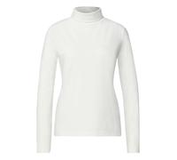 Street One - Langarm Shirt in Unifarbe mit Rollkragen off white - Gr. - 38