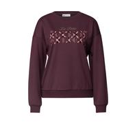 Street One - Langarm Shirt mit Wording Artwork rustic rouge - Gr. - 42