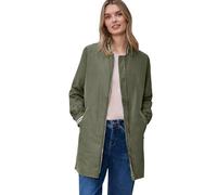 Street One Blouson Langer Blouson Rundhals 2-Wege-Reißverschluss Schwarz/Vetiver Grün Gr. 36