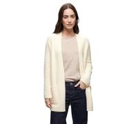 Cardigan STREET ONE, Damen, Gr. 40, beige (soft beige), Strick, Obermaterial: 78% Polyamid, 12% Polyacryl, 10% Baumwolle, unifarben, casual, ca. Mitte Oberschenkel, Rundhals, Langarm, Strickjacken, la