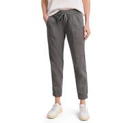 Jogger Pants STREET ONE, Damen, Gr. 46, Länge 28, grau (charcoal grau), Web, 97% Baumwolle, 3% Elasthan, unifarben, loose fit knöchelfrei, Hosen, aus Baumwolle mit Stretchanteil (74222054-46) charcoal