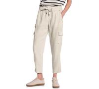 STREET ONE Damen A378741 Leinenhose im Cargo-Look, Moonstone Sand, 44W x 28L