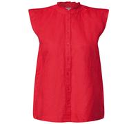 Street One - Leinenmix-Bluse mit Rüschen rot - Gr. - 38