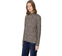 Langarmshirt STREET ONE, Damen, Gr. 42, molten earth, Jersey, Obermaterial: 95% Viskose, 5% Elasthan, animal-print, tailliert hüftbedeckend, Rundhals, Shirts Langarmshirt, mit Leo-Animal-Print (910964