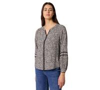 Langarmbluse STREET ONE, Damen, Gr. 42, molten earth, Stoff, 100% Viskose, normal normal, Rundhals, Bündchen, Blusen, mit Leoprint (78833353-42) molten earth