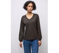 Street One Frauen Silk-Look Shirt in Braun, Gr: 38