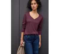 Street One Damen 3229435 Shirt mit Herzausschnitt, Jazz Berry, 44