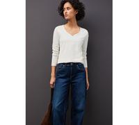 Shirt mit Herzausschnitt Weiß 40