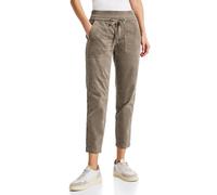 Cordhose STREET ONE, Damen, Gr. 46, Länge 28, bark braun, Web, 98% Baumwolle, 2% Elasthan, unifarben, casual, loose fit knöchelfrei, Hosen, Middle Waist (34556454-46) bark braun