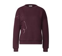 Street One - Loose Fit Sweatshirt mit Folienprint rustic rouge - Gr. - 38