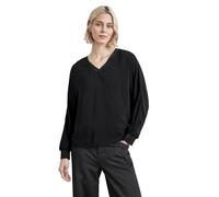 Street One Damen Dolman-Bluse Langarm V-Ausschnitt Schwarz Gr. 36