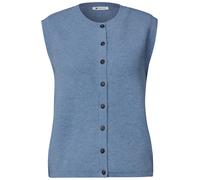 Street One - LTD QR_sleeveless cardigan rib, northern blue mel. - Gr. - 34