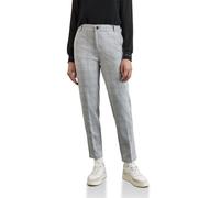 Chinohose STREET ONE Gr. 44, Länge 30, erdgrau meliert, Damen, Obermaterial: 77% Polyester, 21% Viskose, 2% Elasthan, kariert, Hosen, mit Karo Muster (96766813-44) erdgrau meliert