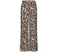 Street One - Marlenehose mit Animalprint und hohem Bund beige/braun - Gr. - 30