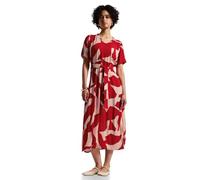 Street One Frauen Maxi-Kleid mit Print in Rot, Gr: 38