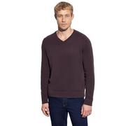 Street One MEN Basic V-Neck Strickpullover Bordeaux red M