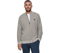 Strickjacke STREET ONE MEN, Herren, Gr. XXL (46), beige (bright beige melange), Web, 100% Baumwolle, unifarben, normal normal, hoch geschlossener Ausschnitt, Rippbündchen, Strickjacken Strickjacke, au