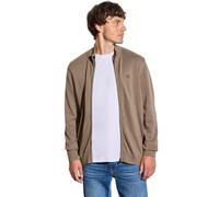 Strickjacke STREET ONE MEN, Herren, Gr. L42, braun (dull braun), Web, 100% Baumwolle, unifarben, normal normal, hoch geschlossener Ausschnitt, Rippbündchen, Strickjacken, aus reiner Baumwolle (9745526