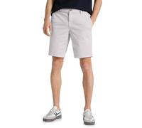 Shorts STREET ONE MEN, Herren, Gr. 33, gentle grau, Web, 98% Baumwolle, 2% Elasthan, unifarben, regular fit kurz, Hosen Shorts, aus Baumwolle mit Stretchanteil (13439143-33) gentle grau