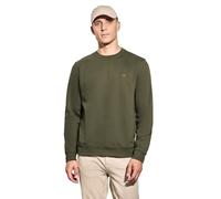 Sweatshirt STREET ONE MEN, Herren, Gr. XXL (46), grün (vintage grün), Sweatware, 70% Baumwolle, 30% Polyester, unifarben, normal, Rundhals, Rippbündchen, Sweatshirts Sweatshirt, im soften Baumwoll-Mix