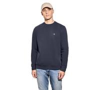 Sweatshirt STREET ONE MEN, Herren, Gr. XXL46, blau (night blau), Sweatware, 70% Baumwolle, 30% Polyester, unifarben, normal, Rundhals, Rippbündchen, Sweatshirts, im soften Baumwoll-Mix (82438559-XXL)