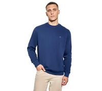 Sweatshirt STREET ONE MEN, Herren, Gr. M40, blau (azure blau), Sweatware, 70% Baumwolle, 30% Polyester, unifarben, normal, Rundhals, Rippbündchen, Sweatshirts, im soften Baumwoll-Mix (23460929-M) azur