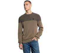 Street One MEN Männer Pullover im Two-Tone Look in Braun, Gr: XL