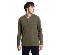 Langarmshirt STREET ONE MEN, Herren, Gr. XL (44), grün (vintage grün), Web, 96% Baumwolle, 4% Polyester, unifarben, normal normal, Rundhals, abgesteppt, Shirts Langarmshirt, im soften Baumwoll-Mix (54