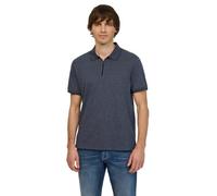 Poloshirt STREET ONE MEN, Herren, Gr. L (42), schwarz ink blau, Web, 60% Baumwolle, 40% Polyester, unifarben, normal normal, hoch geschlossener Ausschnitt, Bündchen, Shirts, im soften Baumwoll-Mix (25