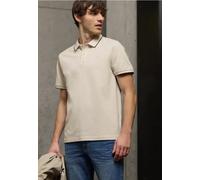 Street One MEN Männer Basic Piqué Poloshirt mit Kontrastdetail in Beige, Gr: M