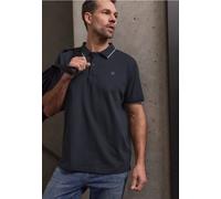 Street One MEN Männer Basic Piqué Poloshirt mit Kontrastdetail in Blau, Gr: XL
