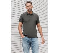 Street One MEN Männer Basic Piqué Poloshirt mit Kontrastdetail in Grau, Gr: M