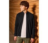 Strickjacke STREET ONE MEN, Herren, Gr. XL44, schwarz, Web, 100% Baumwolle, unifarben, normal normal, hoch geschlossener Ausschnitt, Rippbündchen, Strickjacken, aus reiner Baumwolle (16408757-XL) schw