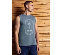 Street One MEN Männer Basic Tanktop mit Print in Blau, Gr: XL