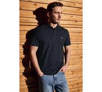 Street One MEN Männer Bedrucktes Jersey Poloshirt in Blau, Gr: 3XL