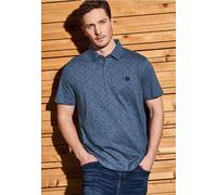 Street One MEN Männer Bedrucktes Jersey Poloshirt in Blau, Gr: XXL