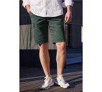 Street One MEN Männer Bermuda im Regular Fit im Cargo-Look in Grün, Gr: 34