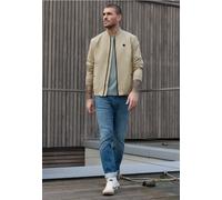 Blouson STREET ONE MEN, Herren, Gr. L (42), sandy beige, Stoff, Obermaterial: 100% Polyester; Futter: 100% Polyester, unifarben, comfort fit normal, hoch geschlossener Ausschnitt, normaler Saum, Jacke