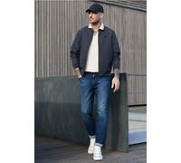 Street One MEN Männer Blouson mit Zipper und Taschen in Blau, Gr: 3XL