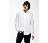 Street One MEN Männer Button Down Leinenhemd in Weiß, Gr: XXL