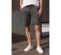 Street One MEN Männer Chino Shorts im Regular Fit aus Jersey in Grau, Gr: 31