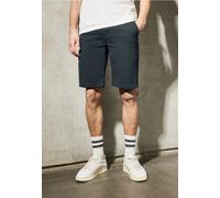 Shorts STREET ONE MEN, Herren, Gr. 32, blau (schwarz ink blau), Web, 98% Baumwolle, 2% Elasthan, unifarben, regular fit kurz, Hosen Shorts, aus Baumwolle mit Stretchanteil (95891810-32) schwarz ink bl