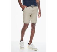 Street One MEN Männer Chino Shorts mit Gürtel in Beige, Gr: 32