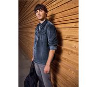 Outdoorjacke STREET ONE MEN, Herren, Gr. XL (44), nightwalk blau, Web, Obermaterial: 100% Baumwolle; Futter: 100% Polyester, unifarben, normal normal, V-Ausschnitt, Bündchen, Jacken, aus reiner Baumwo