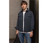 Kurzjacke STREET ONE MEN, Herren, Gr. L (42), schwarz ink blau, Web, 98% Baumwolle, 2% Elasthan, unifarben, normal normal, V-Ausschnitt, Bündchen, Jacken Kurzjacke, mit Brusttaschen (94126830-L) schwa