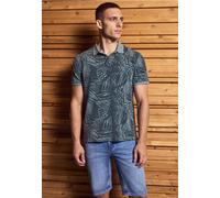 Street One MEN Männer Gemustertes Piqué Poloshirt in Blau, Gr: XXL